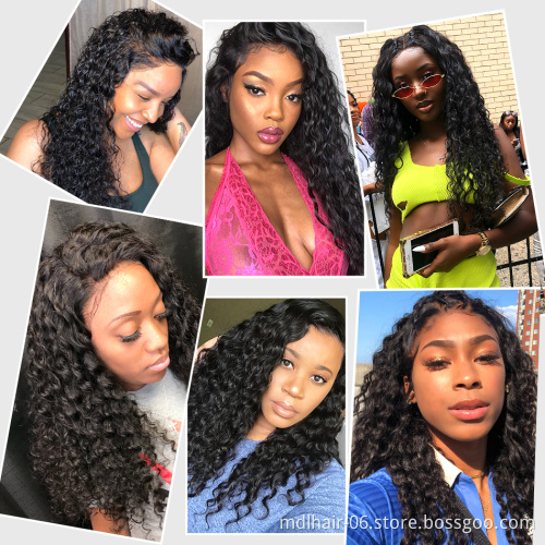 Wholesale 13x4 Deep Curly Lace Wigs Human Hair Lace Front Wigs Peruvian Virgin Hair Lace Frontal Wigs for Black Women